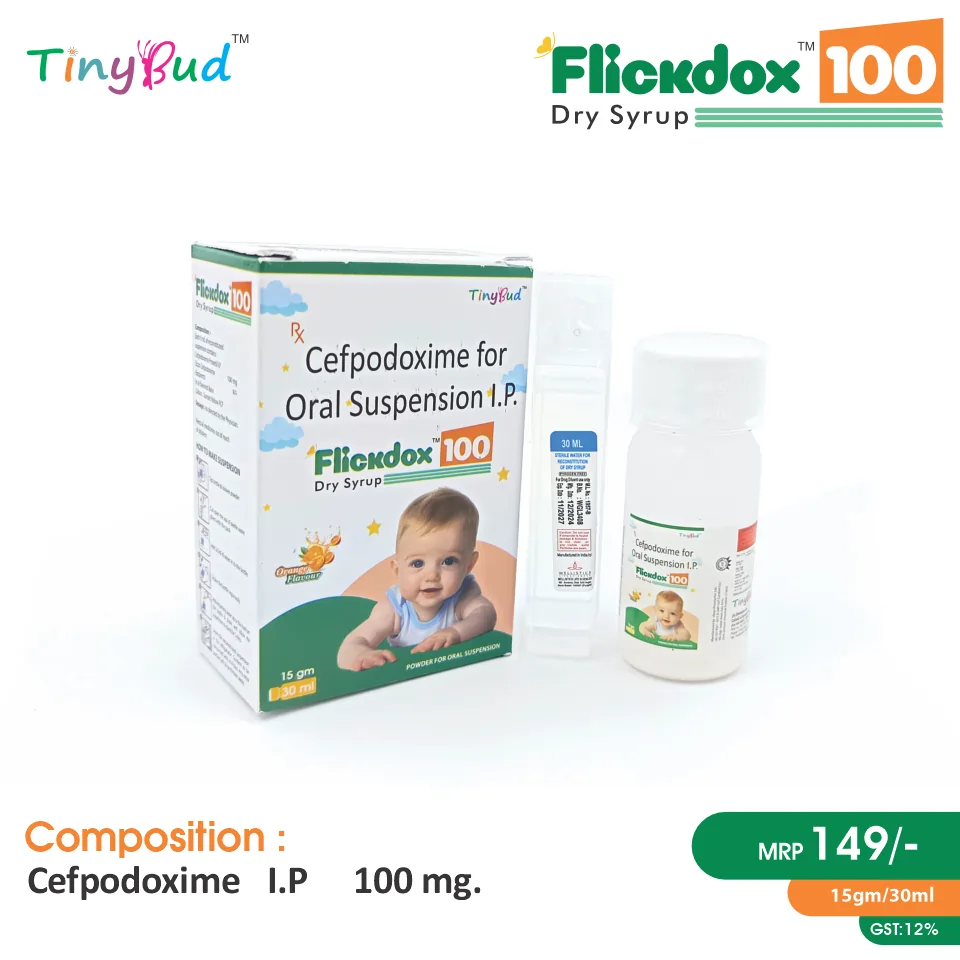 Cefpodoxime Proxetil 100mg/5ml Dry Syrup at the best price in PCD Pharma Franchise for Bacterial Infection Treatment